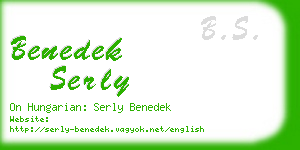 benedek serly business card